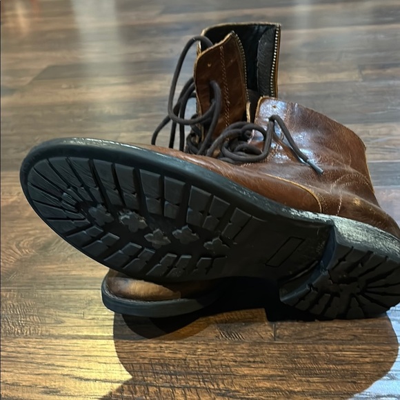 New York Transit Brown Leather Lace-Up Boots - Picture 3 of 5